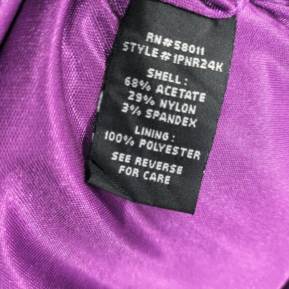Jax Women's Purple Sleeveless Polyester/Nylon Blend Sheath Dress Size 10 - Picture 5 of 11